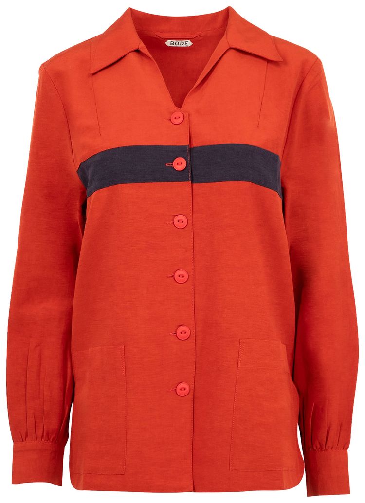 Bode Waterfront Shirt RedNavy