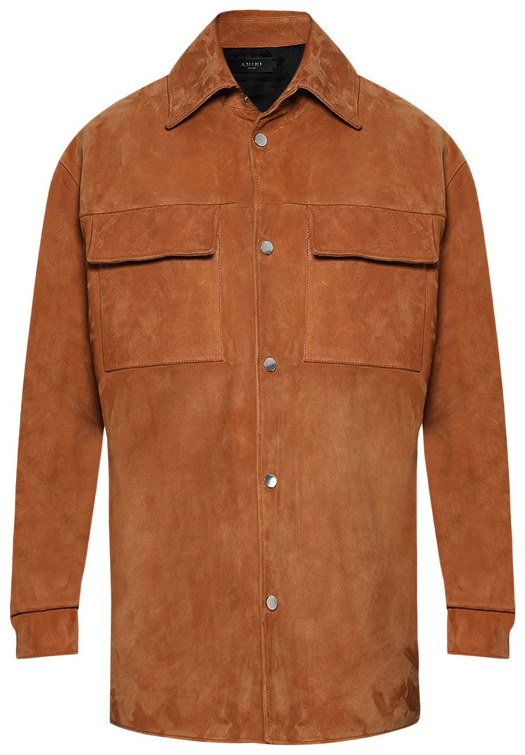 Amiri MA Quad Suede Overshirt Golden Coast