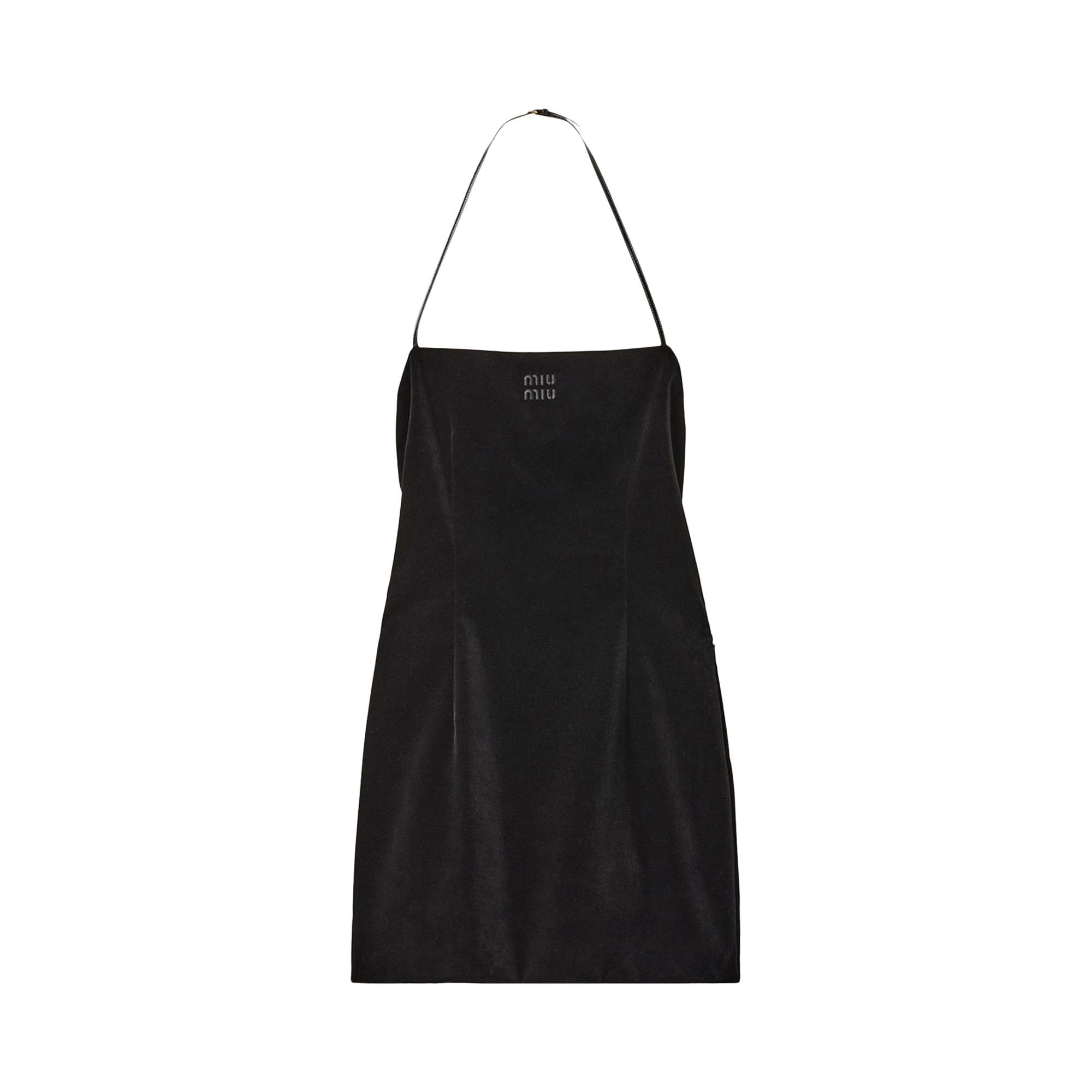 ワンピース MiuMiu DRESS (MF5615SOOOW34 F0002) Buy Miu Miu Stretch Velvet Mini Dress 'Black' - MF5615 W34