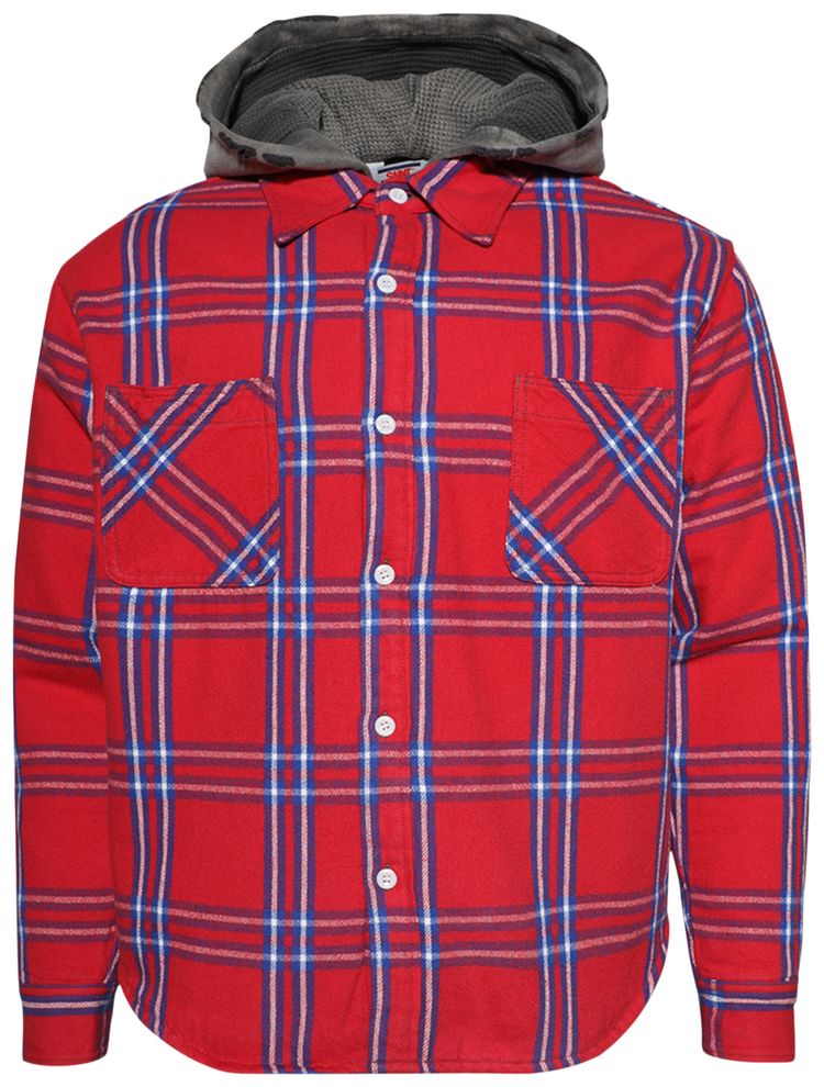 SAINT Mxxxxxx Frannel Quilted Shirt Jacket RedBlue