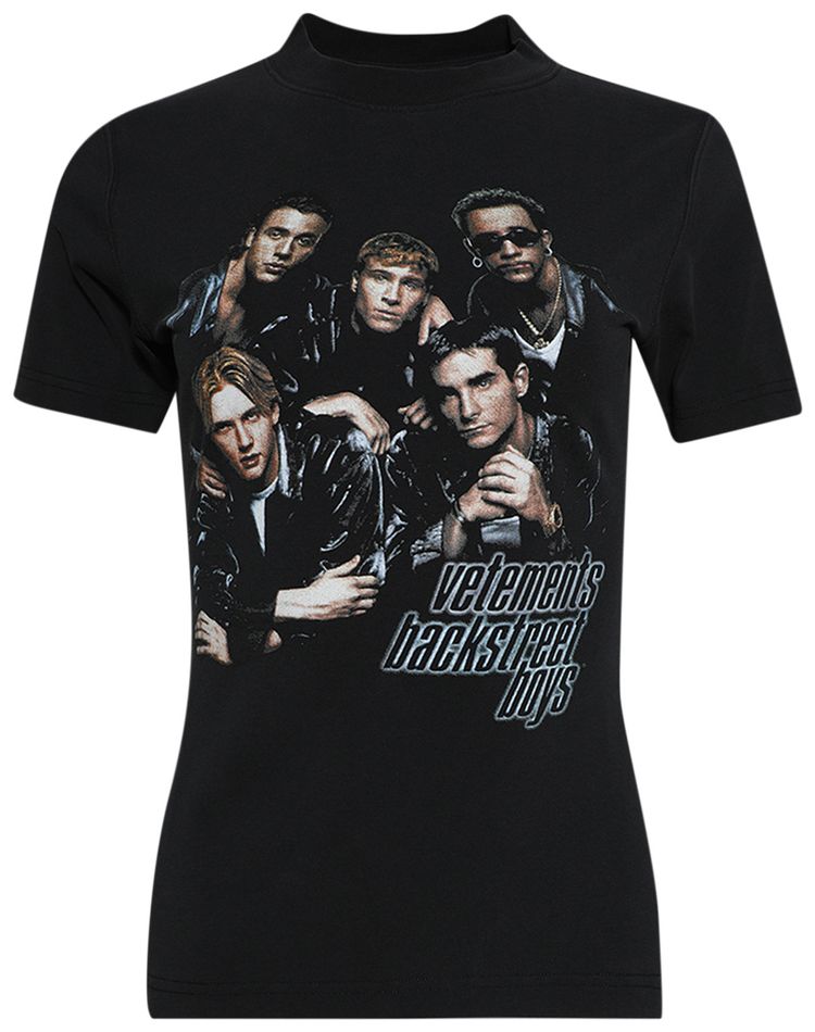 Vetements Backstreetboys Fitted Hourglass T Shirt Black