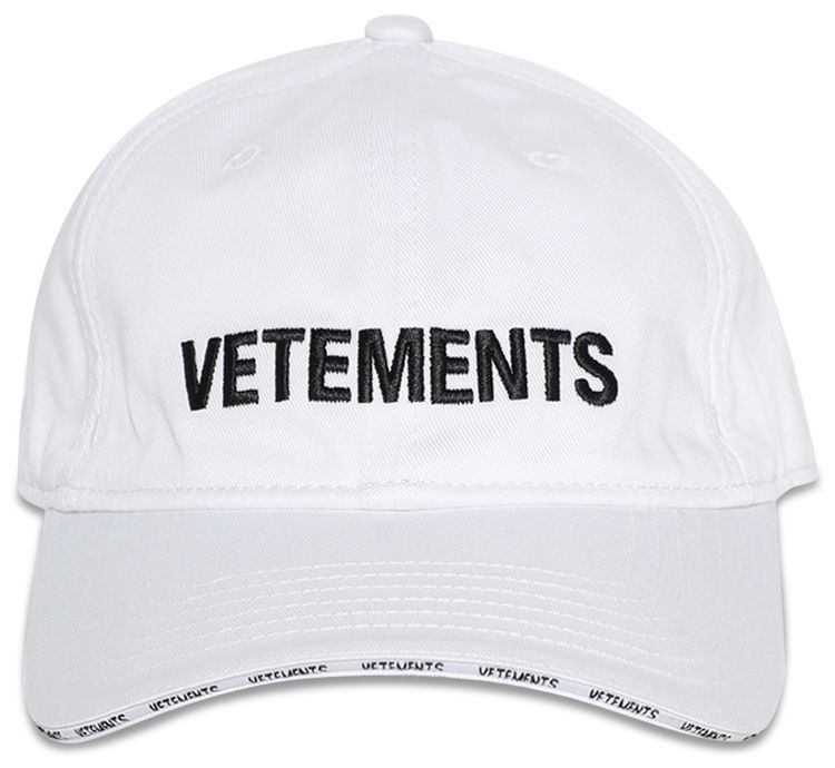 Vetements Logo Cap White