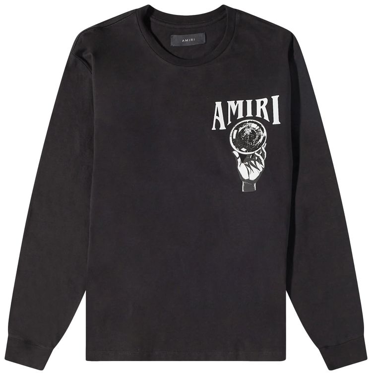 Amiri Crystal Ball Long Sleeve Tee Black