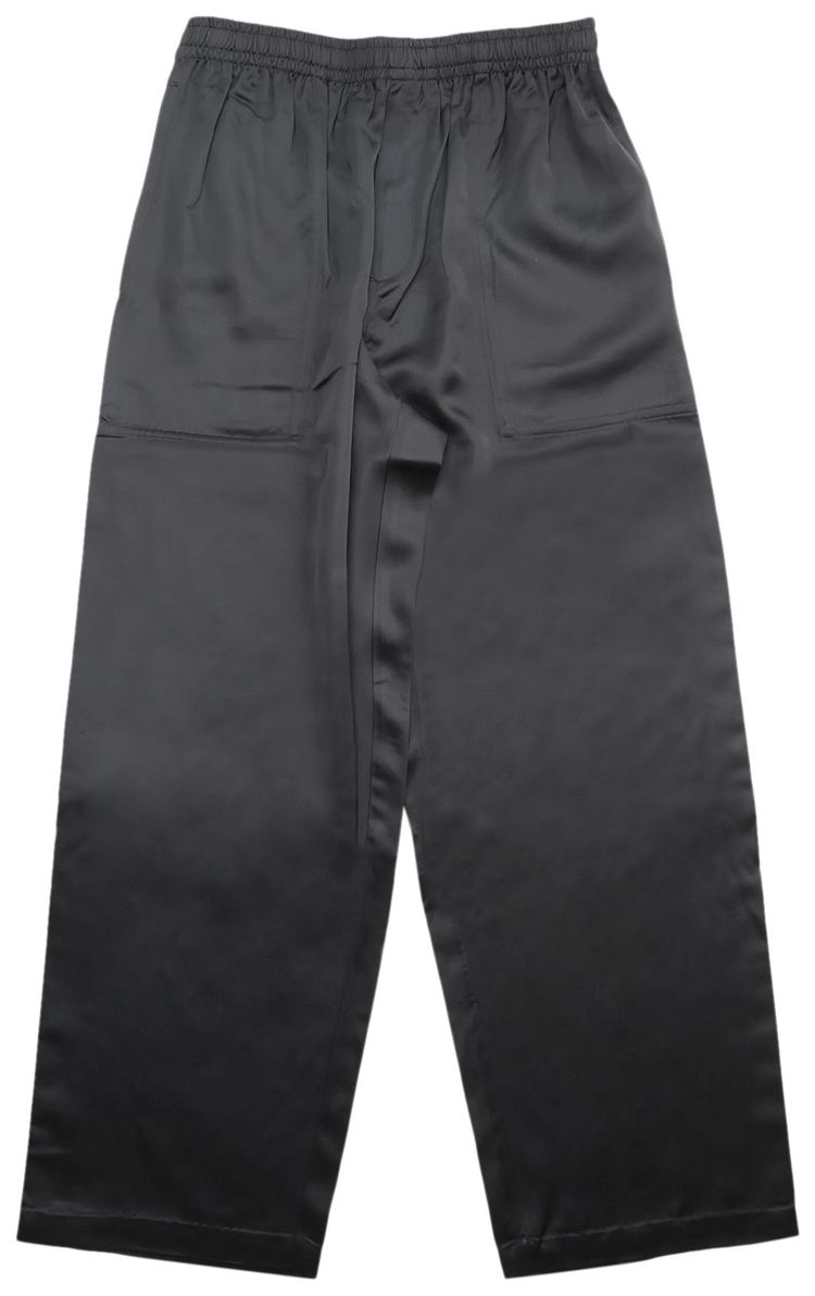 Bode Satin Track Pants BlackCream