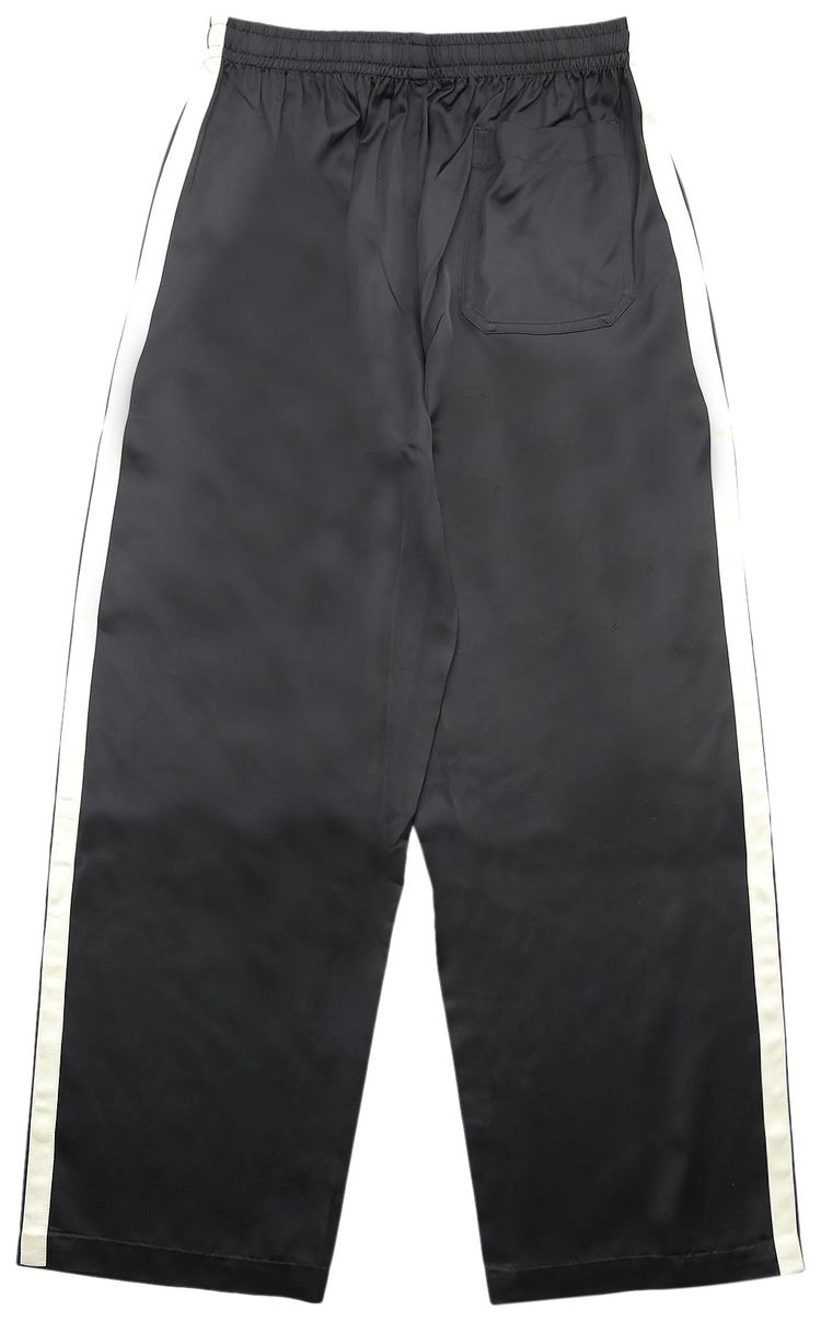 Bode Satin Track Pants BlackCream