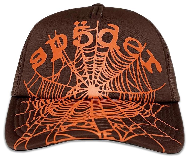 Sp5der OG Web V2 Trucker Hat Brown