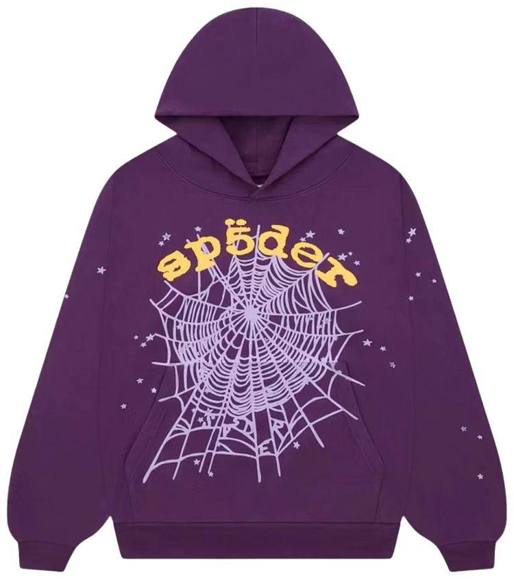Sp5der Star OG Web V2 Hoodie Purple