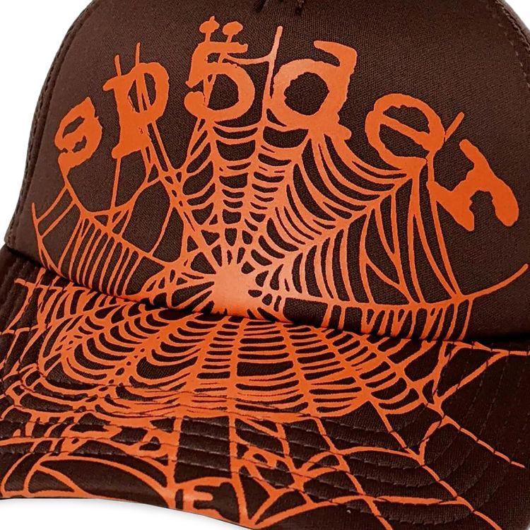 Sp5der OG Web V2 Trucker Hat Brown