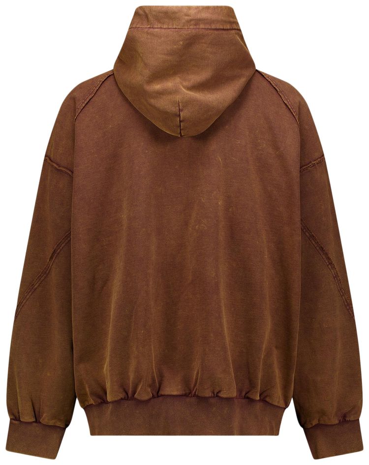 Feng Chen Wang Washed Hoodie Brown