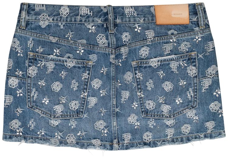 PURPLE BRAND Mini Mono Bling Mini Skirts Mid Indigo