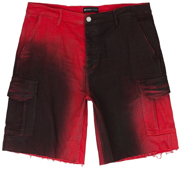 PURPLE BRAND Twill Cargo Shorts Black