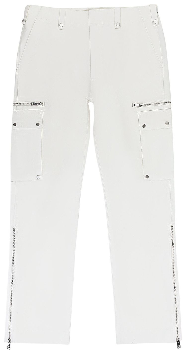 PURPLE BRAND Poly Cargo Pants Off White