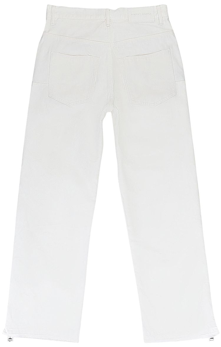 PURPLE BRAND Full Side Zip Skinny Jeans White
