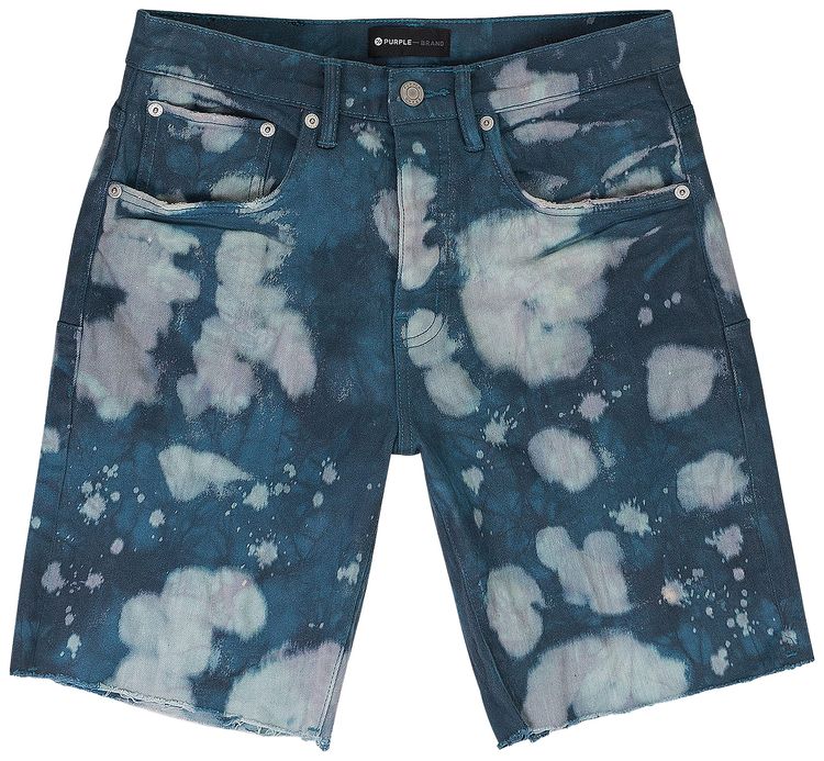 PURPLE BRAND Dyed Layered Bleach Skinny Jeans Blue