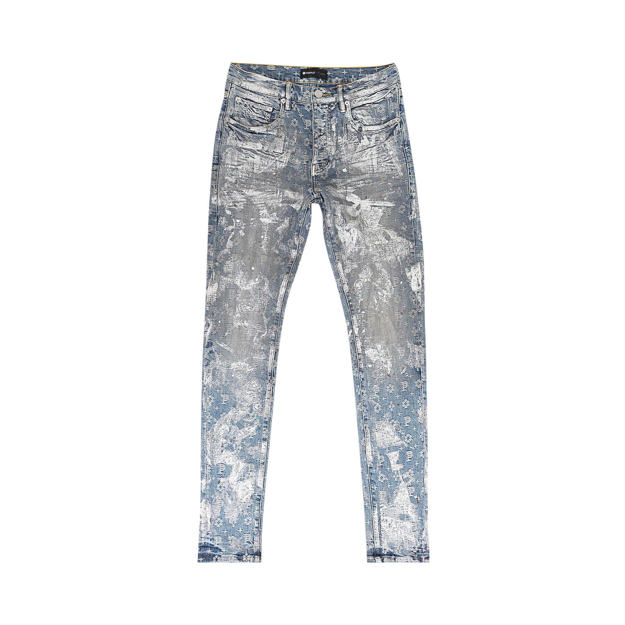 Buy PURPLE BRAND Jacquard Monogram Skinny Jeans 'Holographic
