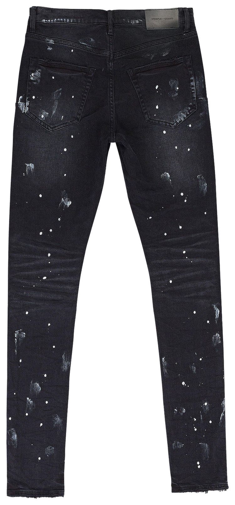 PURPLE BRAND Resin Knee Slit Skinny Jeans Black