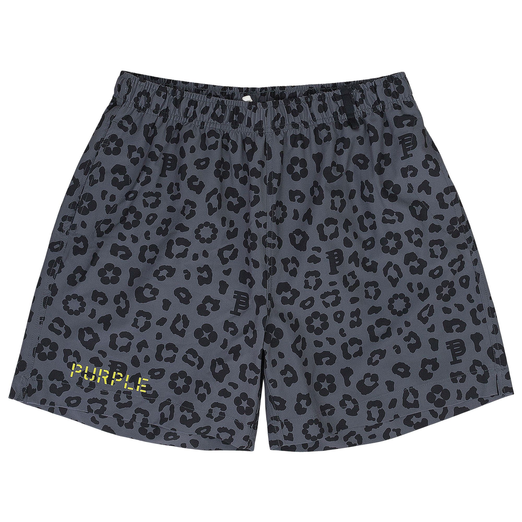 Buy PURPLE BRAND Monogram Leopard Swim Shorts 'Charcoal' - P504