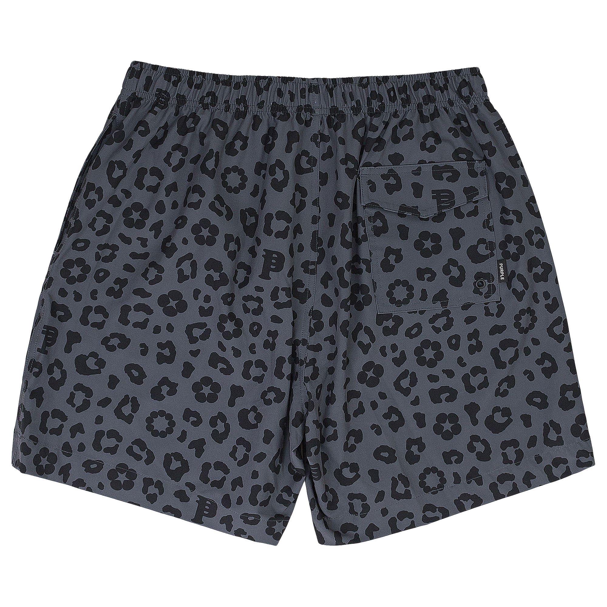Buy PURPLE BRAND Monogram Leopard Swim Shorts 'Charcoal' - P504