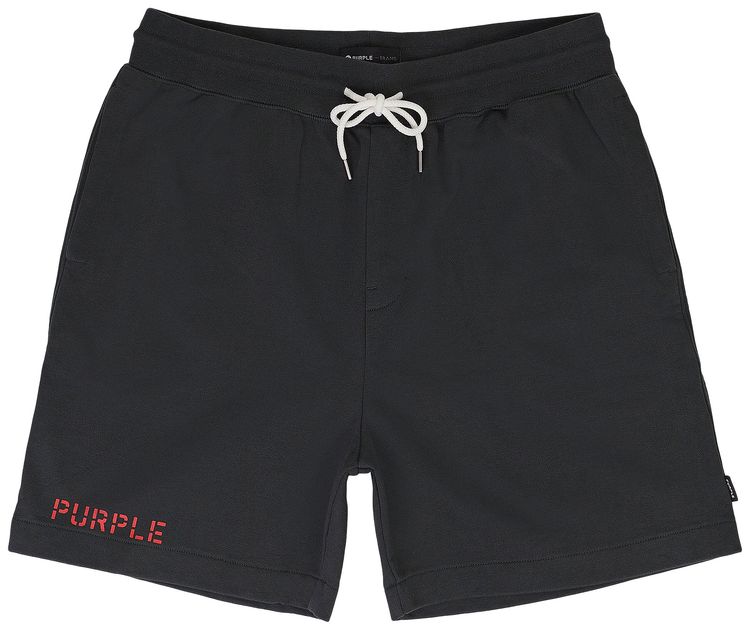 PURPLE BRAND French Terry Shorts BlackRed