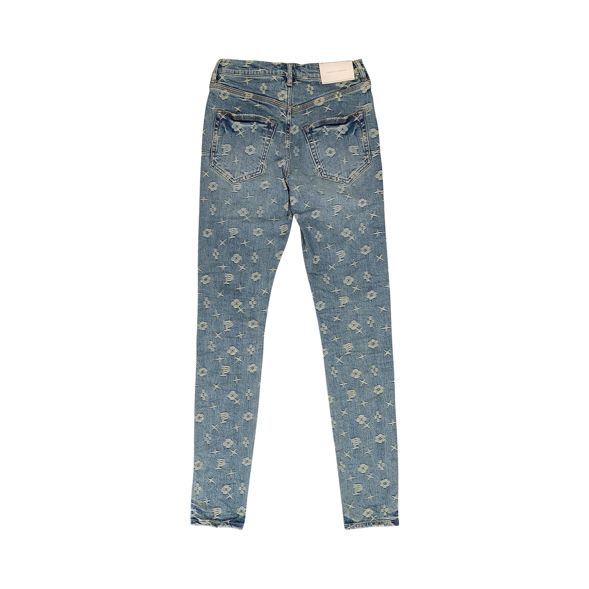 Buy PURPLE BRAND Monogram Jacquard Skinny Jeans 'Mid Indigo Buy PURPLE BRAND Monogram Jacquard Skinny Jeans 'Mid Indigo