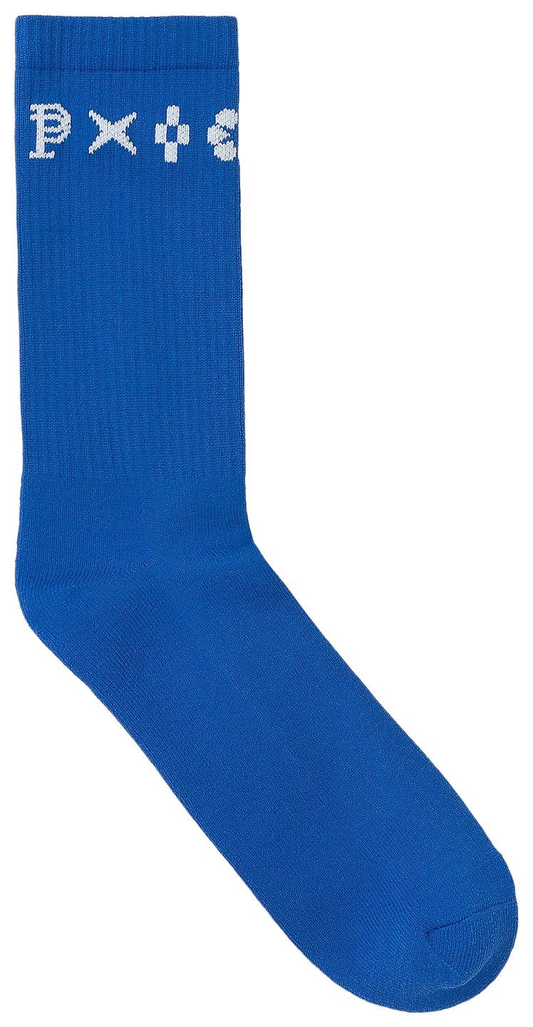 PURPLE BRAND Monogram Crew Socks Blue