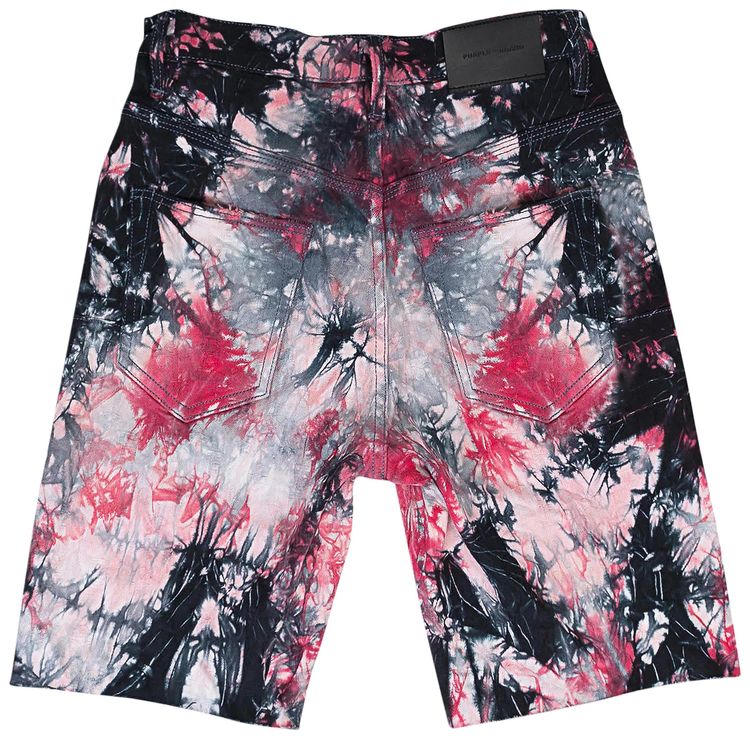PURPLE BRAND Tie Dye Jacquard Monogram Shorts Black