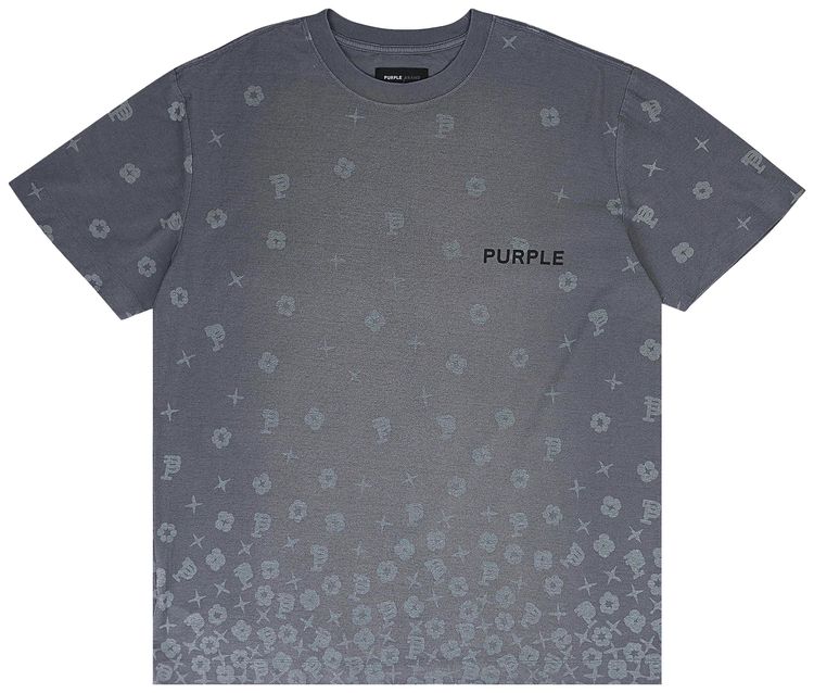 PURPLE BRAND Textured Jersey Short Sleeve Tee Charcoal