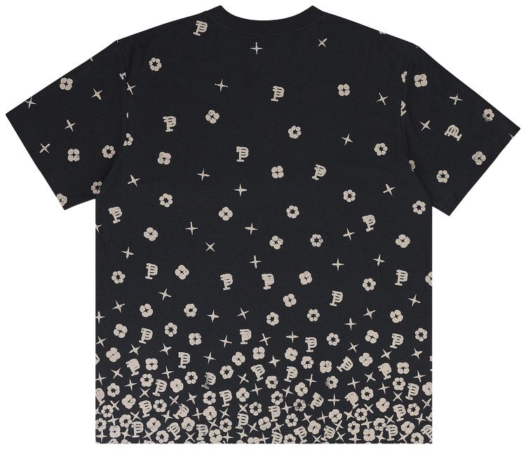 PURPLE BRAND Textured Jersey Short Sleeve Tee Black