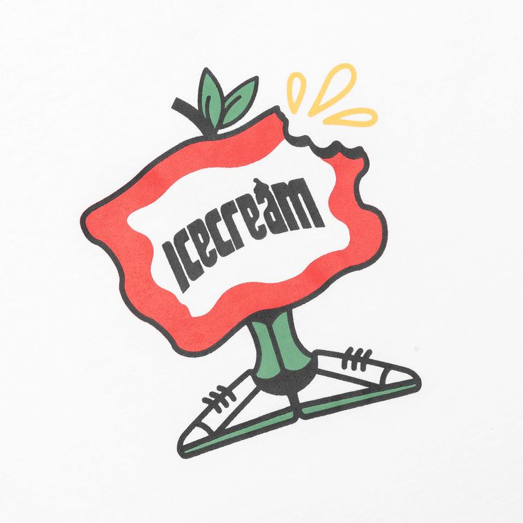 Icecream Kids Flag Tee Bleach White