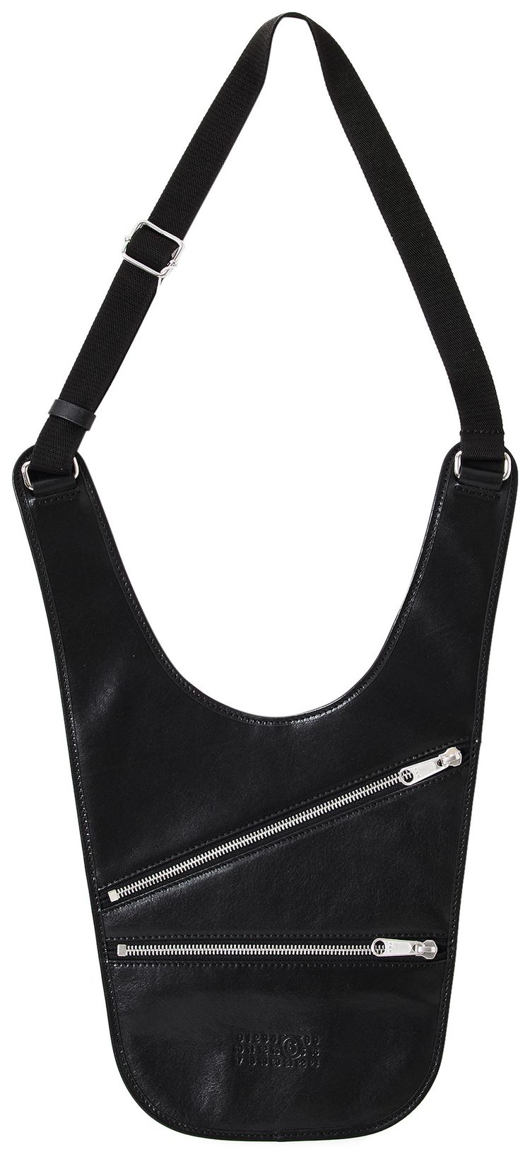 MM6 Maison Margiela Flat Saddle Mini Bag Black
