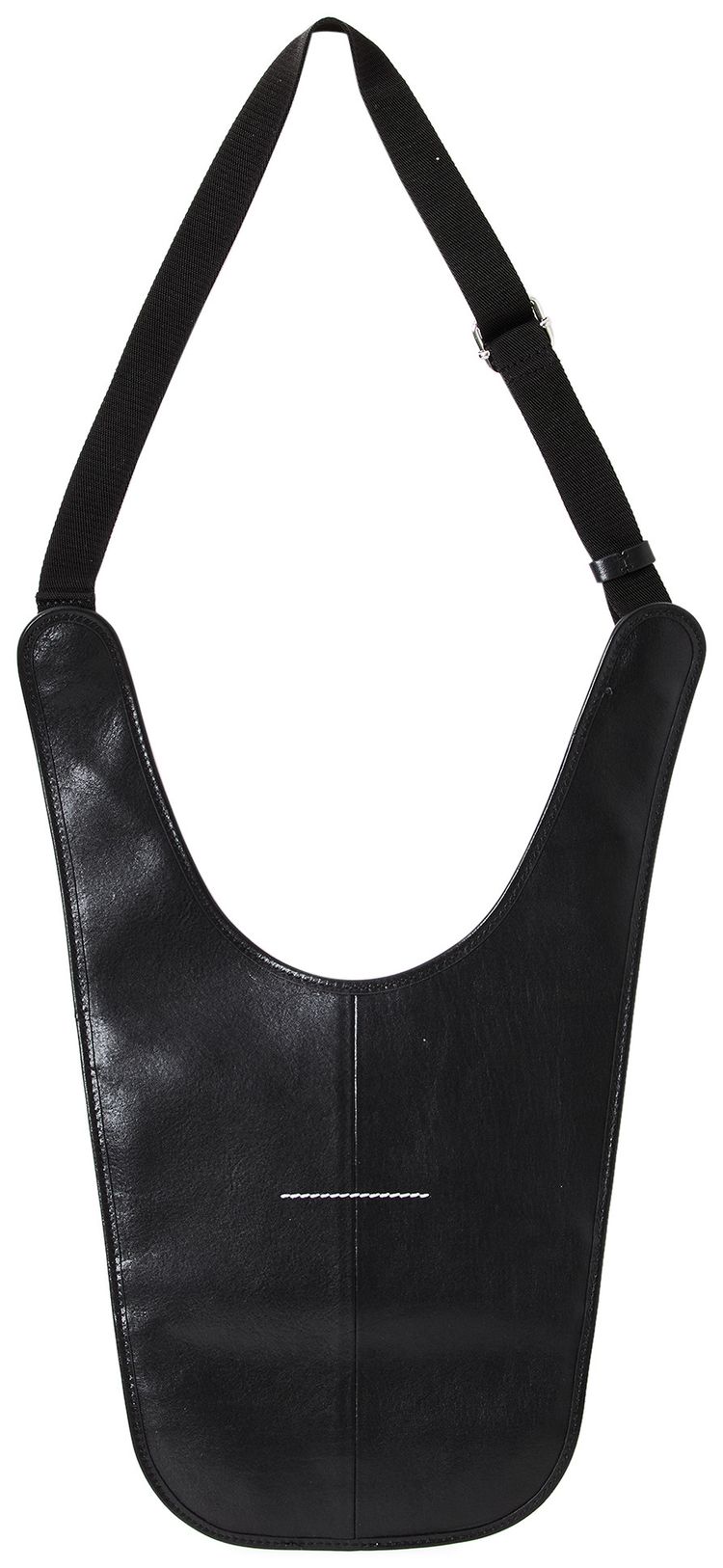 MM6 Maison Margiela Flat Saddle Mini Bag Black