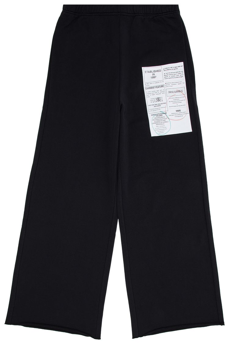 MM6 Maison Margiela Unbrushed Sweat Jersey Pant Washed Black