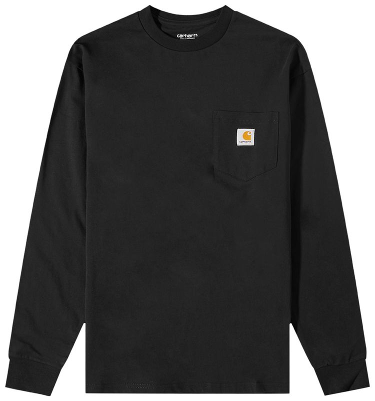 Carhartt WIP Long Sleeve Pocket T Shirt Black