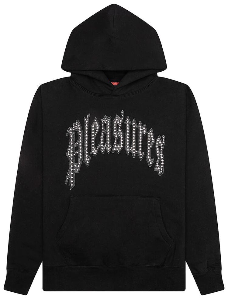 Pleasures Twitch Studded Hoodie Black
