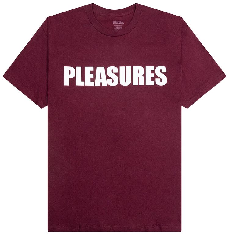 Pleasures Security T Shirt Burgundy