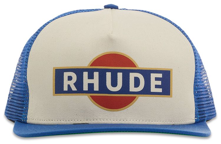 Rhude Racer Trucker Hat NavyOff White
