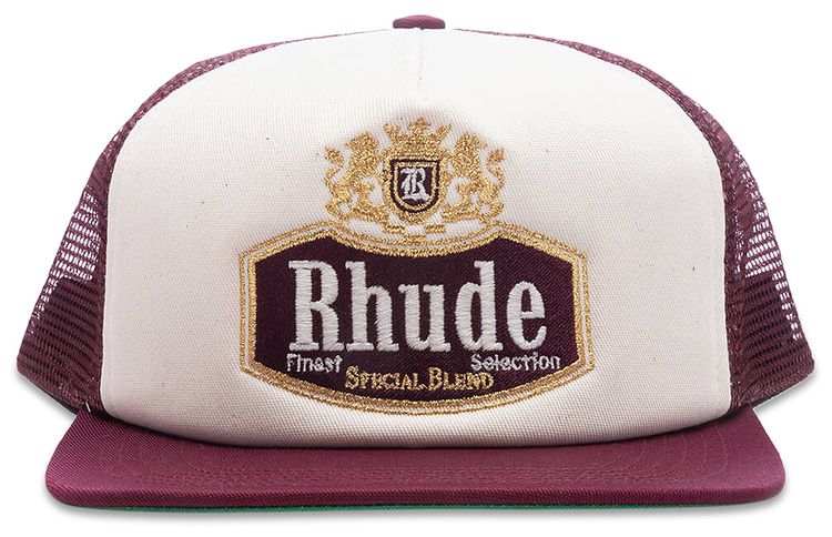 Rhude Special Blend Trucker Hat MaroonOff White