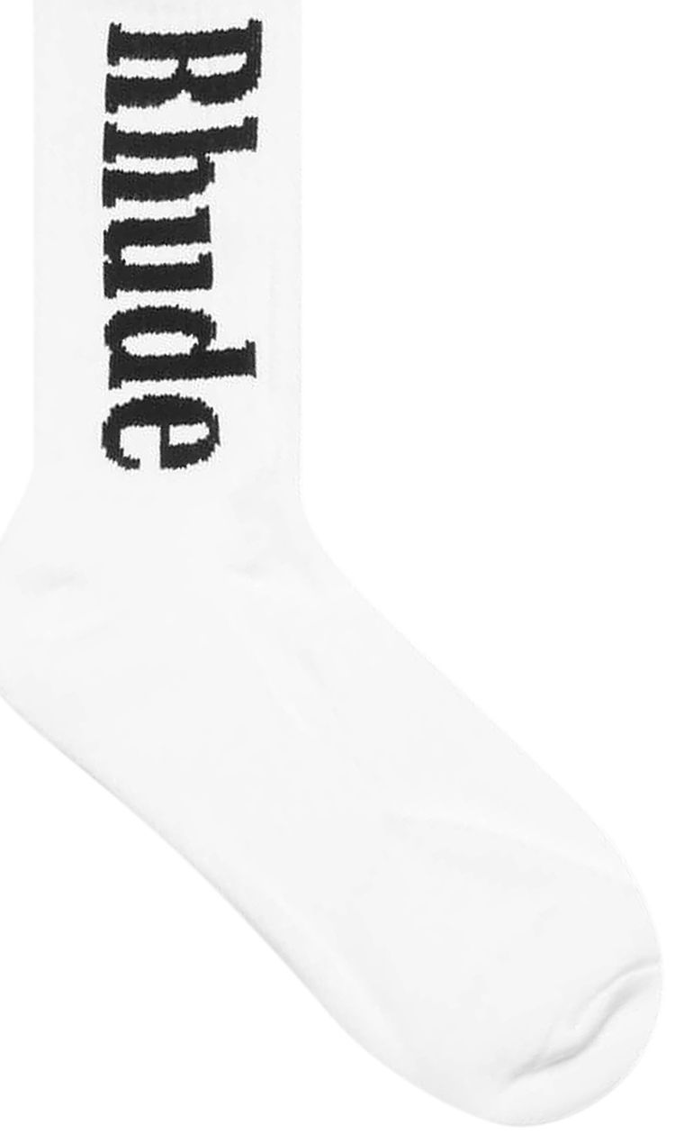 Rhude Logo Sock WhiteBlack