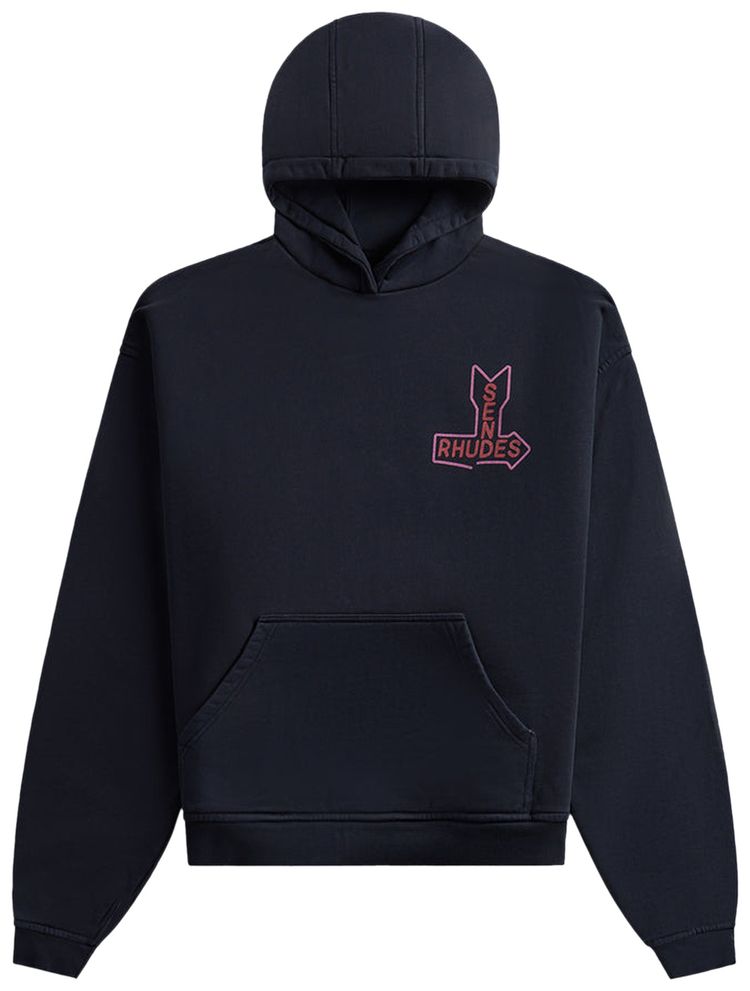 Rhude Send Rhudes Hoodie Vintage Black