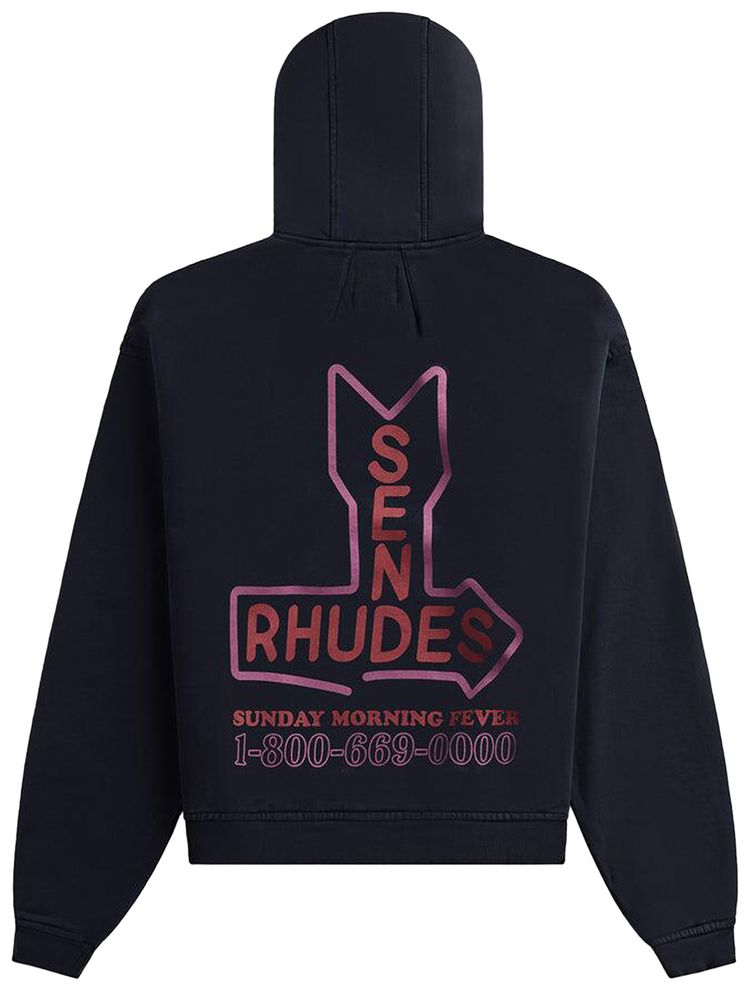 Rhude Send Rhudes Hoodie Vintage Black