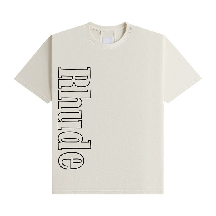 Rhude Side Logo T Shirt Vintage White