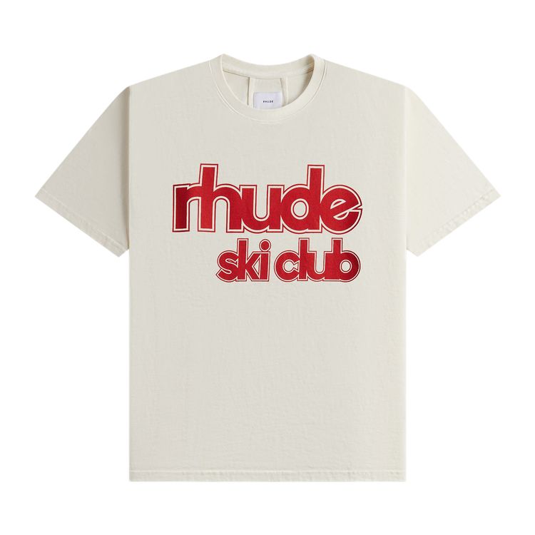 Rhude Ski Club T Shirt Vintage White