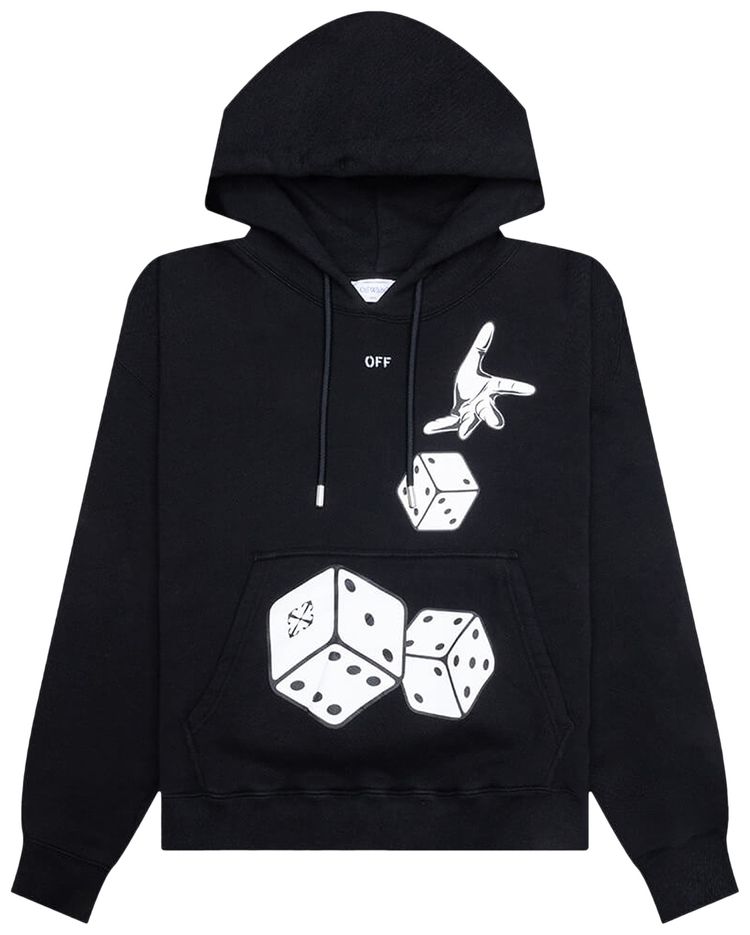 Off White Dices Skate Hoodie BlackWhite