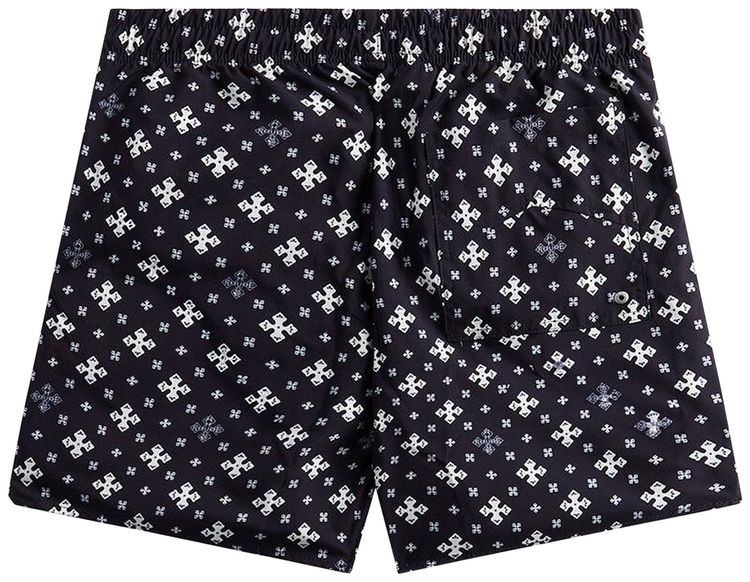 Rhude Cross Bandana Swim Short BlackWhite