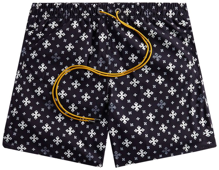 Rhude Cross Bandana Swim Short BlackWhite