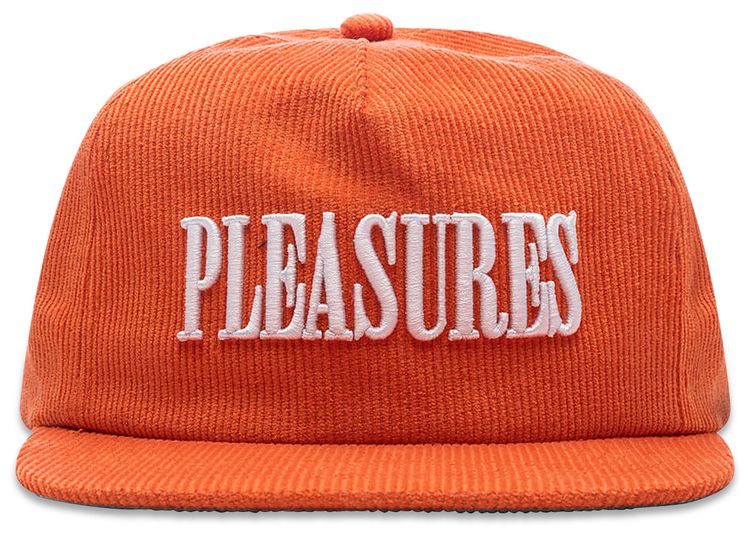 Pleasures Onyx Corduroy Snapback Safety Orange