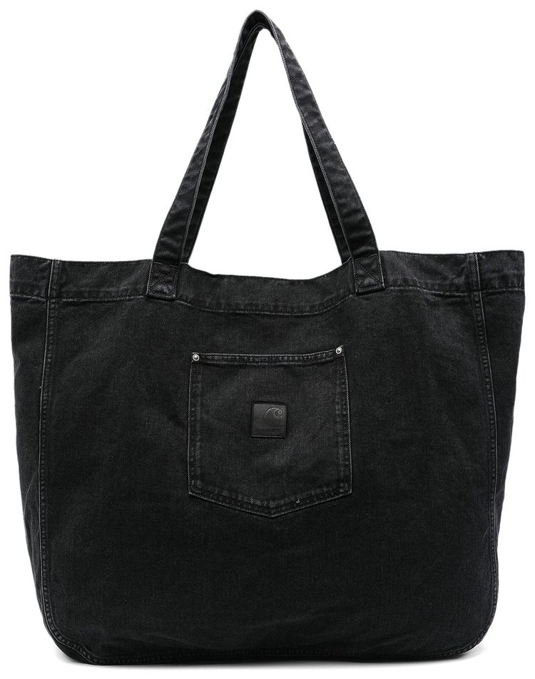 Carhartt WIP Rivet Tote Bag Black Stone Washed