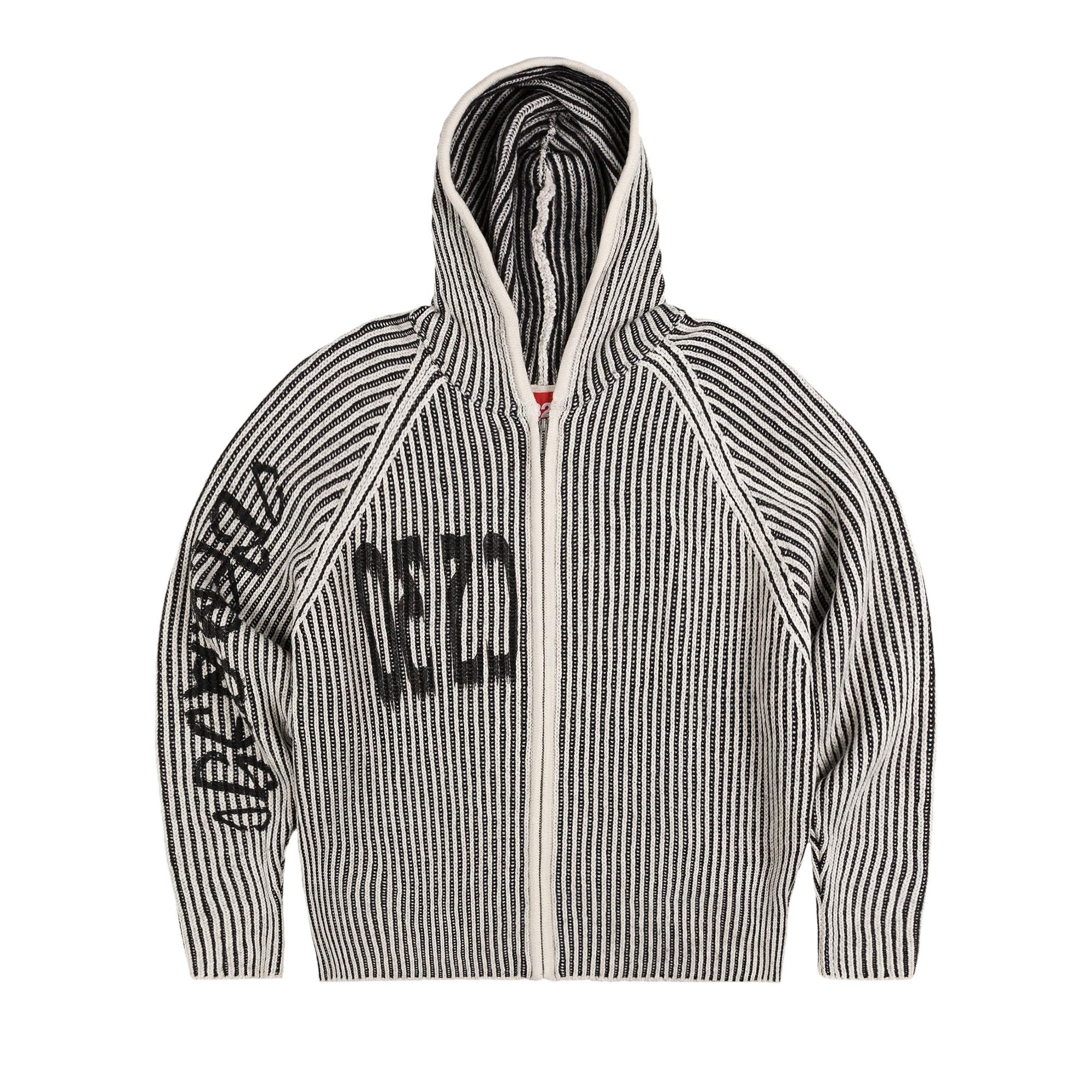 Buy 032C Crusader Hoodie 'Black/White' - F24 MRK 0631 150 BLAC | GOAT