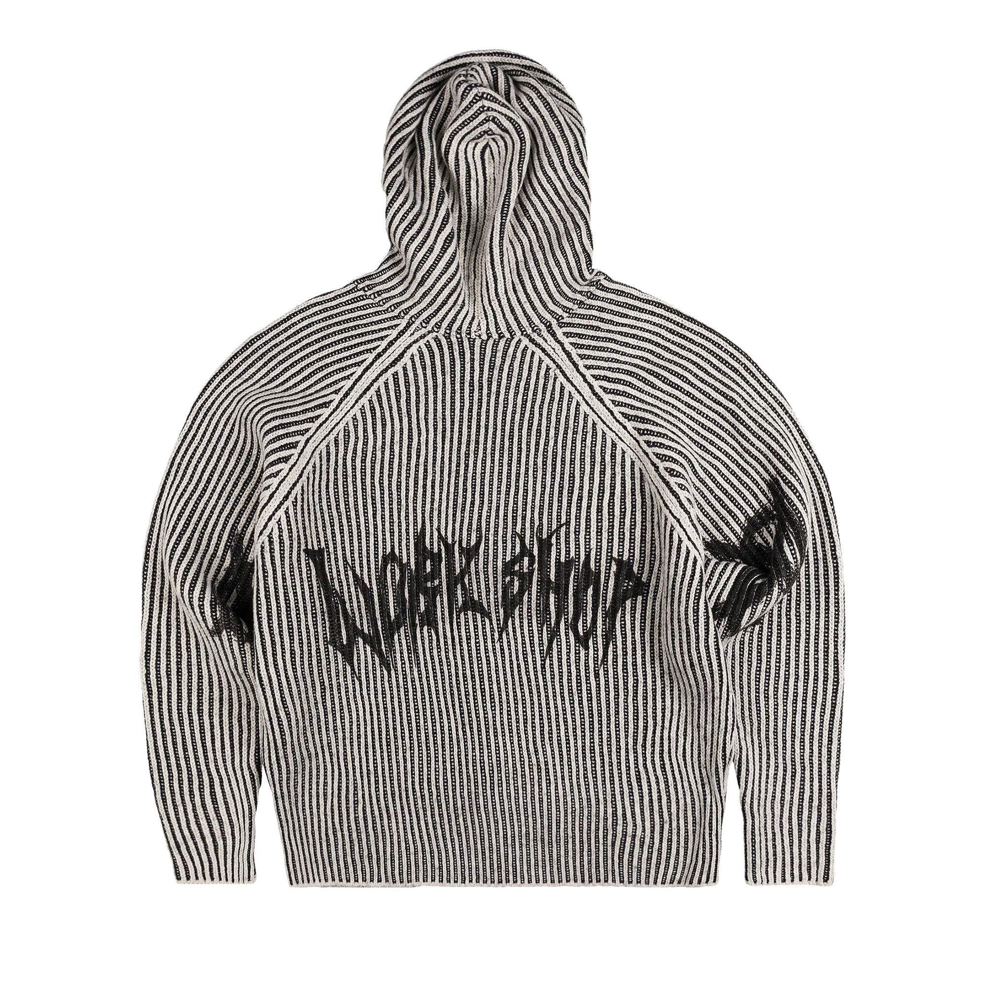 Buy 032C Crusader Hoodie 'Black/White' - F24 MRK 0631 150 BLAC | GOAT