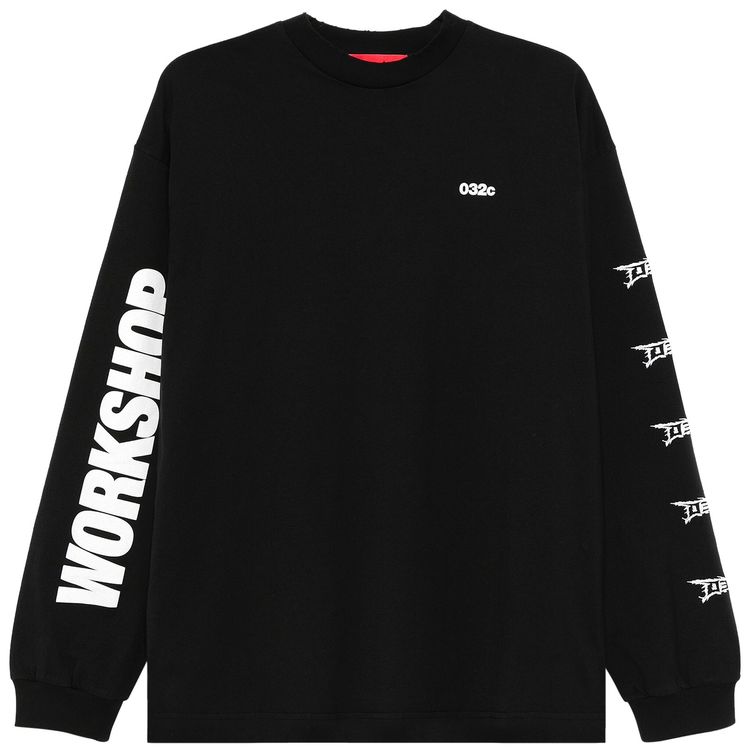 032C Nerve Shatter Boxy Long Sleeve Faded Black